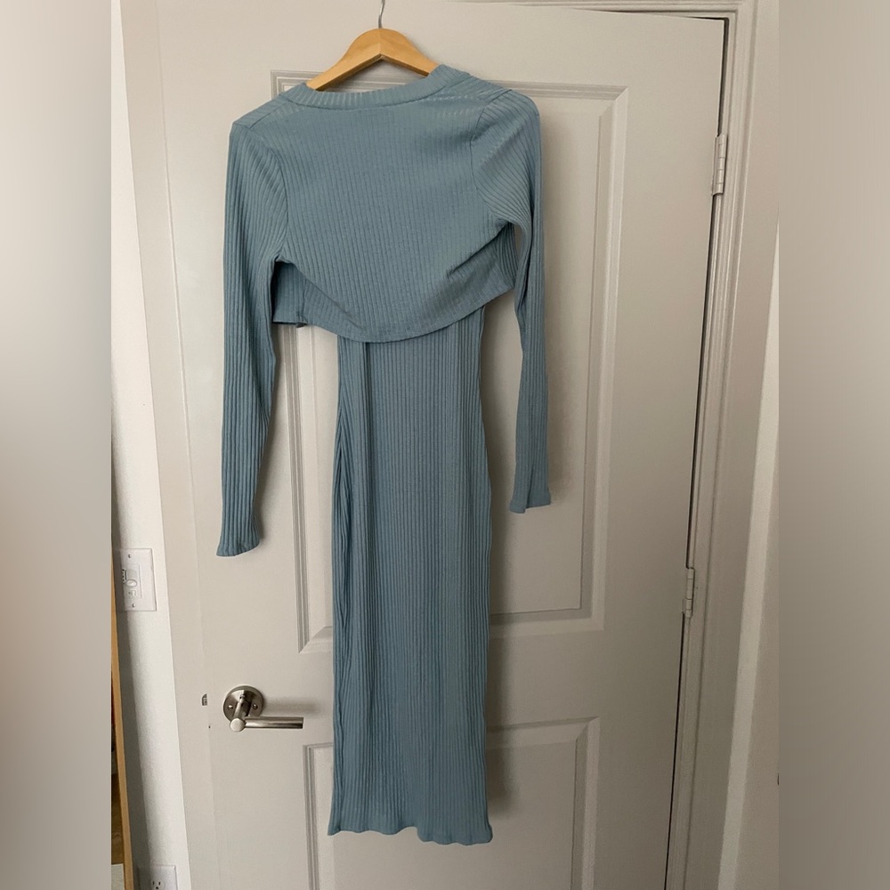 COPY - NWT FASHION NOVA Hayden Ribbed Midi Dress Set - Medium - Picture 9 of 16